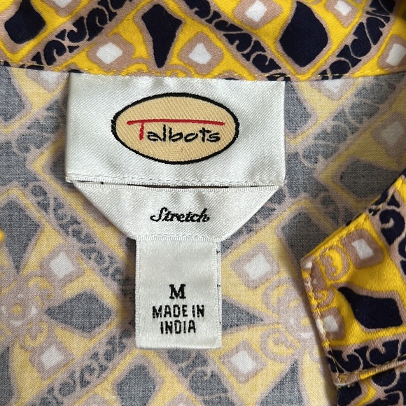 Talbots Geometric Art Blouse Size: M - Picture 2 of 6